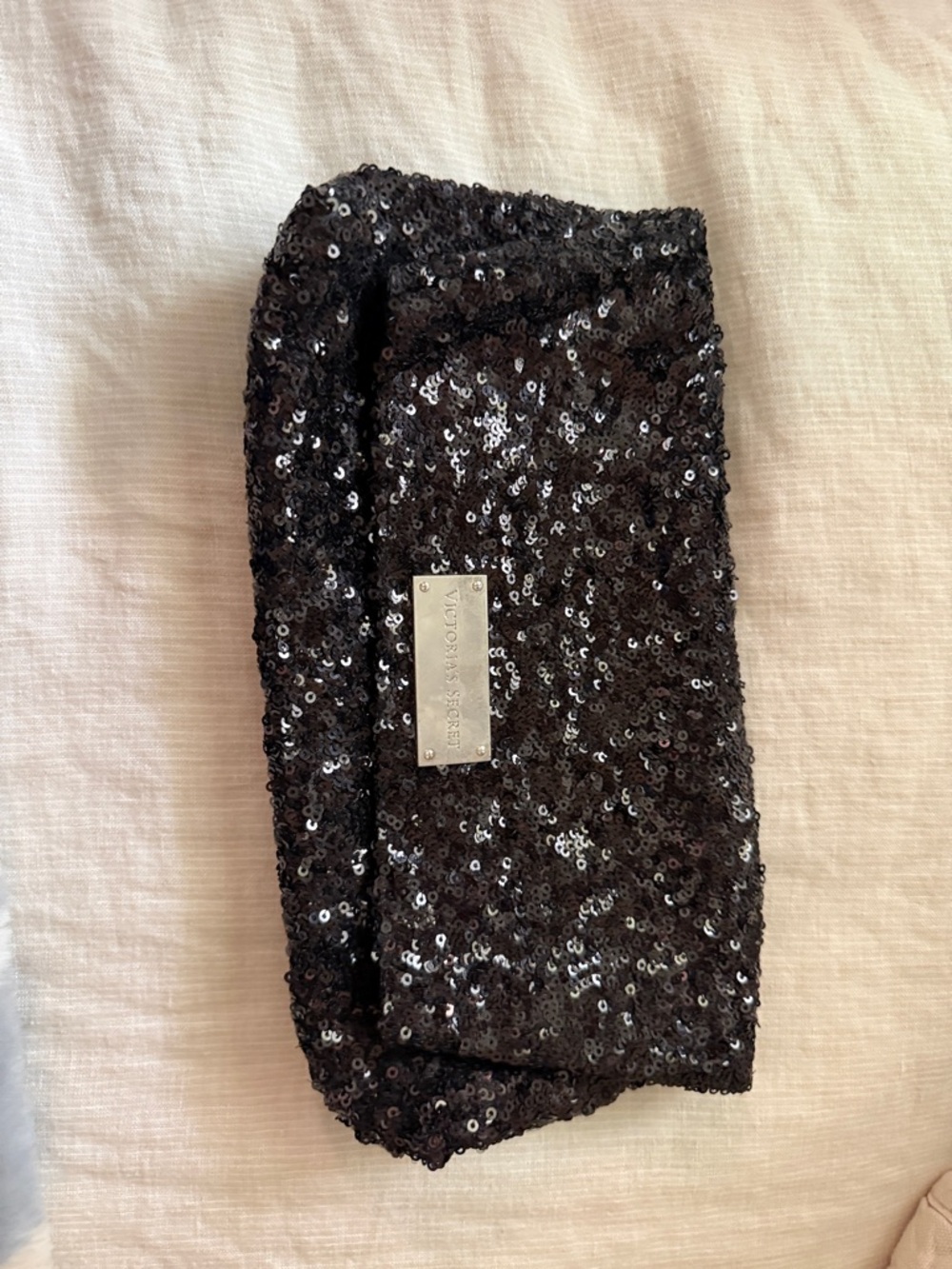 Victoria's Secret Black Sequin Evening Clutch